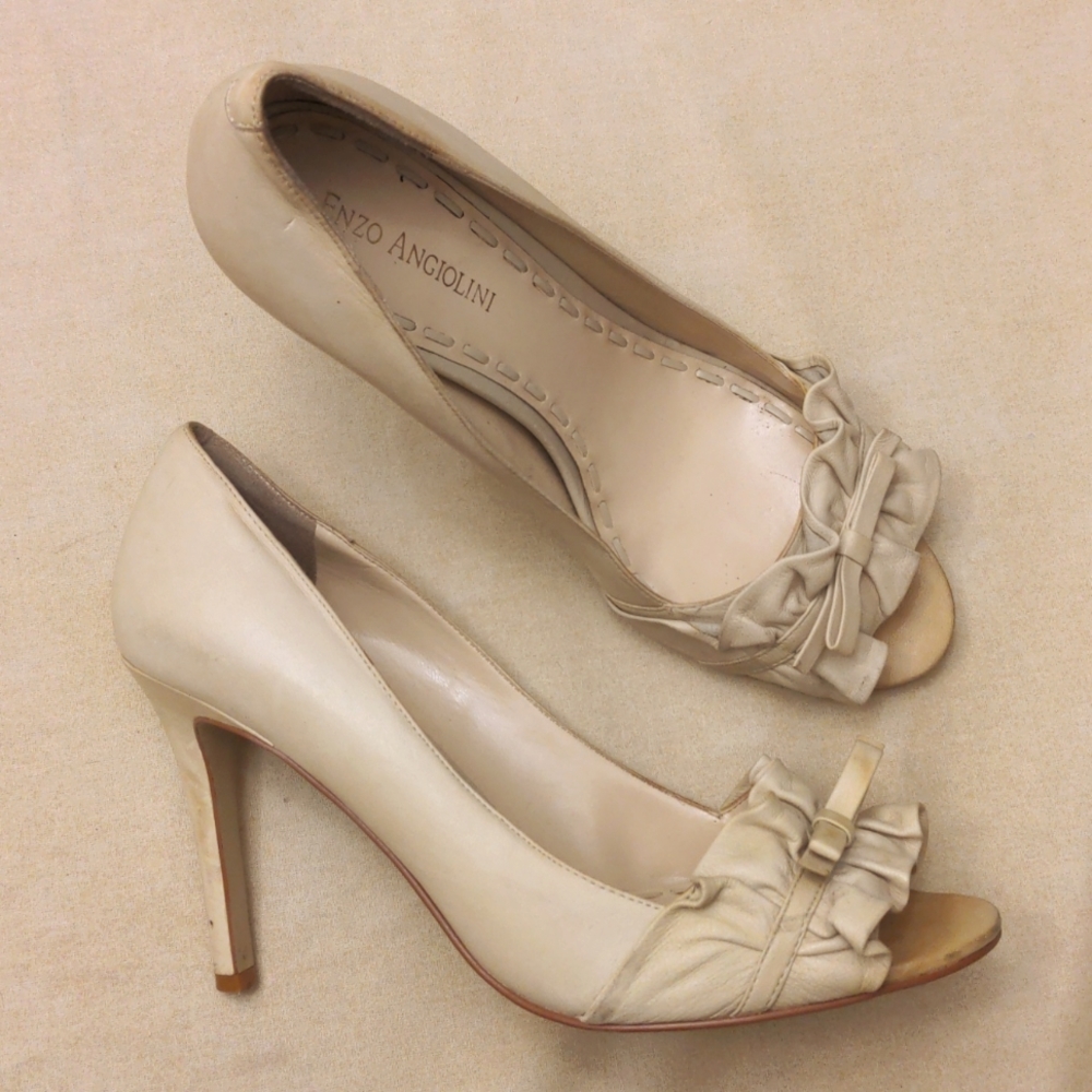 COPY - COPY - Bone Peep toe stilettos